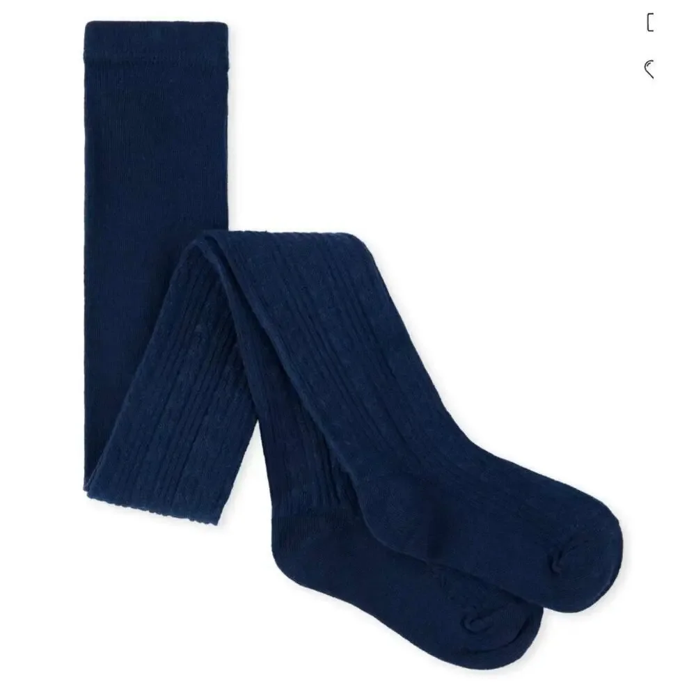 The Children's Place Girls Cable Knit Tights in Navy, Size 12-14​​